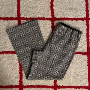 Anthropologie Plaid Cropped Kick Flare Pant